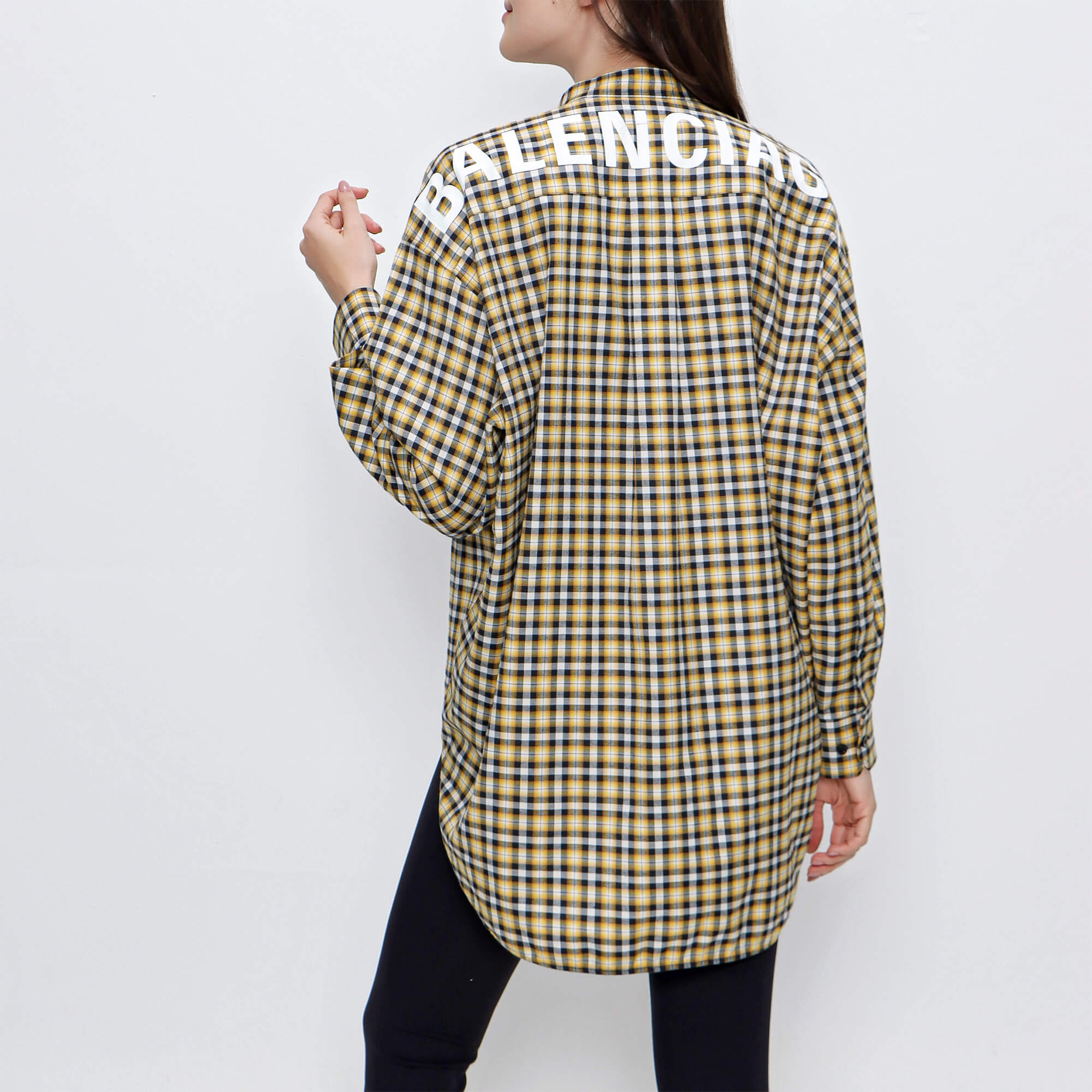 Balenciaga - Yellow Plaid New Swing Shirt 